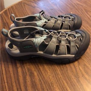 Keens hiking/water shoes.
